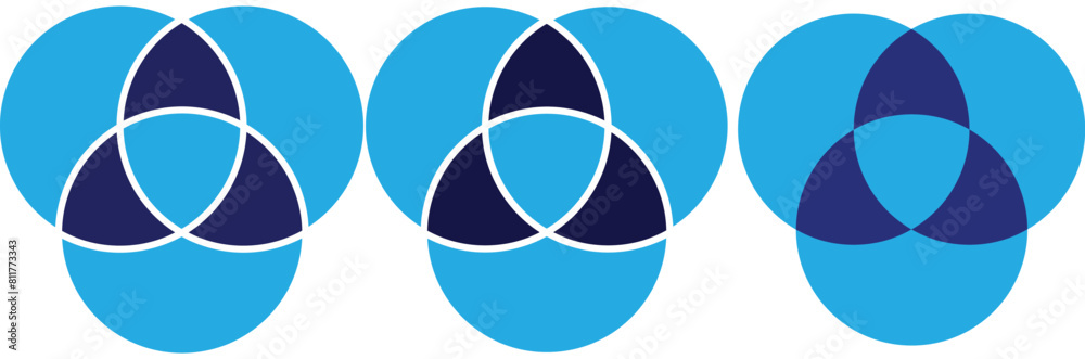 Venn diagram overlapping chart. Business presentation venn vector chart. Venn diagram overlapping chart. Business presentation venn vector chart.