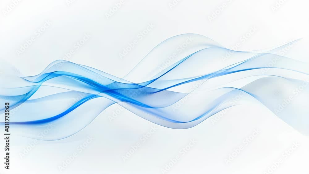Smooth abstract blue and white waves design