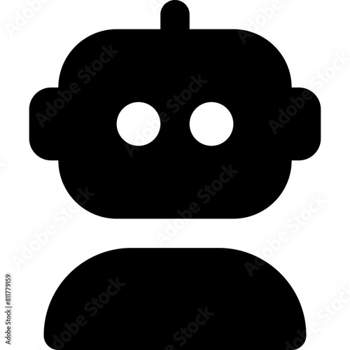 user robot line icon