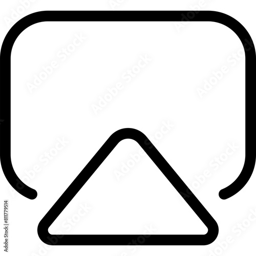 airplay icon flat vector