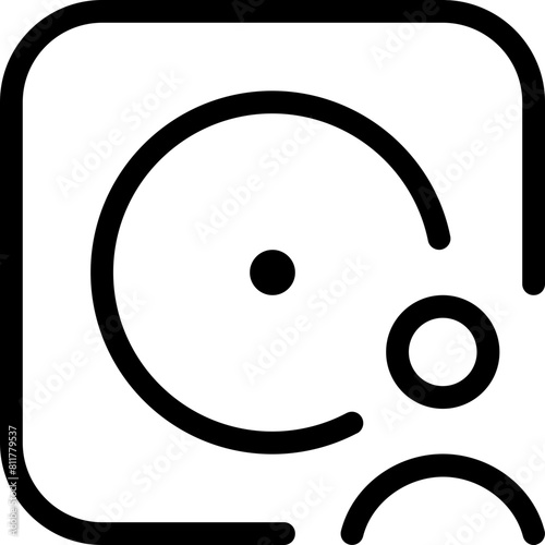 album circle user icon flat vector