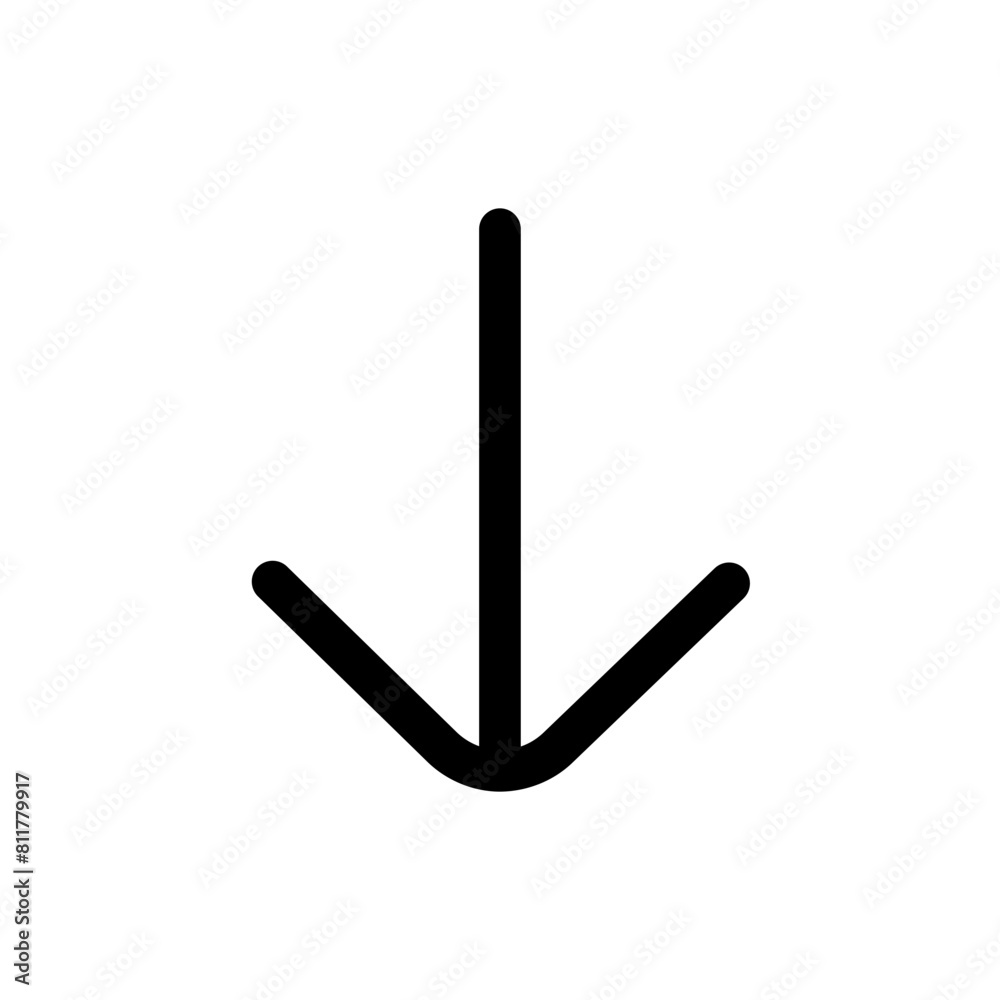 arrow small down icon flat vector arrow small down icon flat vector