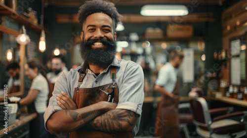 The Confident Smiling Barber photo
