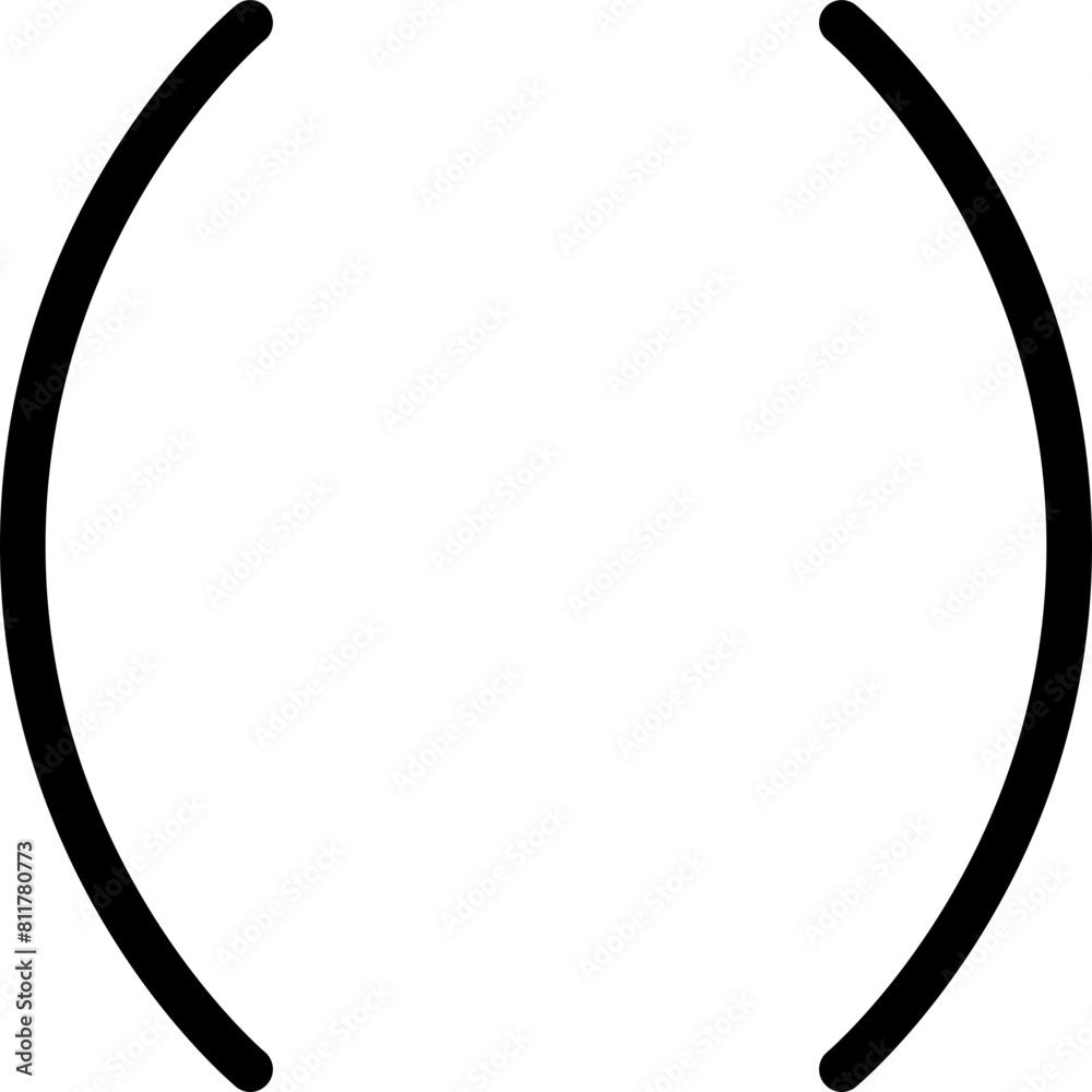 brackets round icon flat vector brackets round icon flat vector