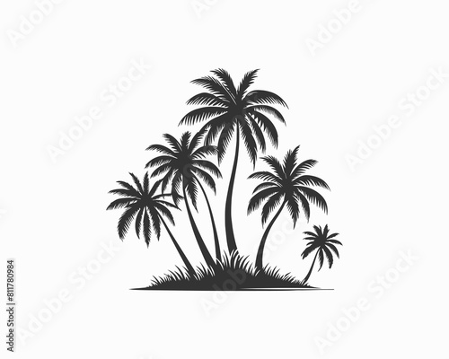 palm tree Vector design white background 
