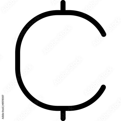cent sign icon flat vector