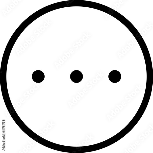 circle ellipsis icon flat vector