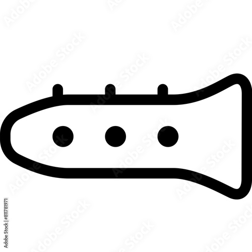 clarinet icon flat vector