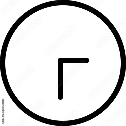 clock three thirty icon flat vector