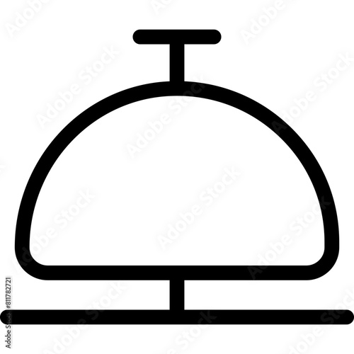 concierge bell icon flat vector