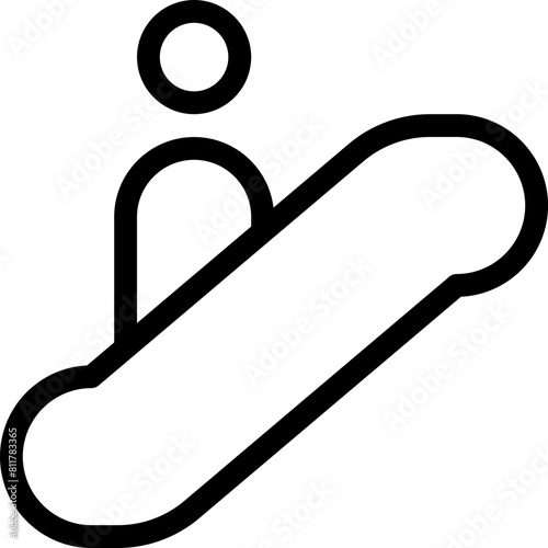 escalator icon flat vector