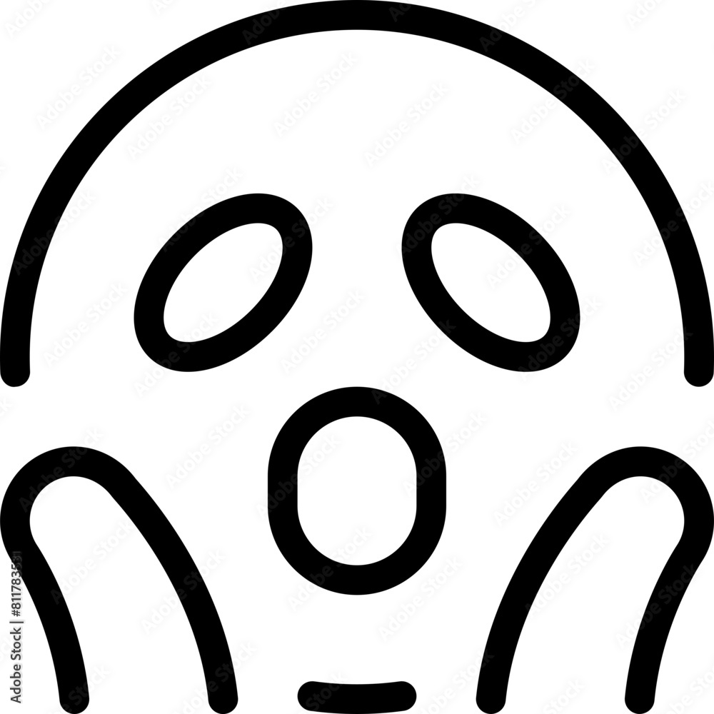 face scream icon flat vector face scream icon flat vector
