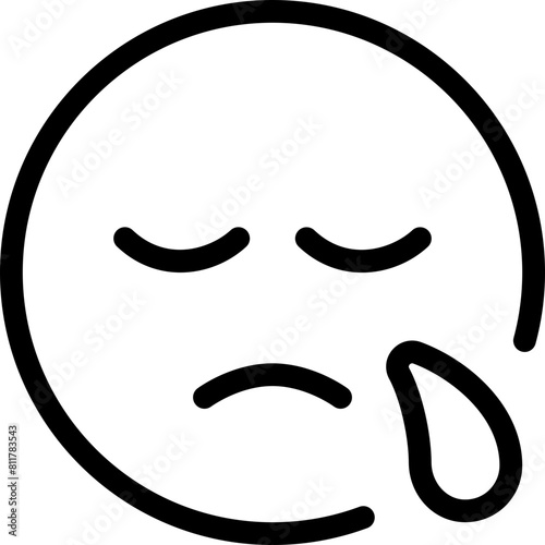 face sleepy icon flat vector