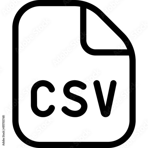 file csv icon flat vector