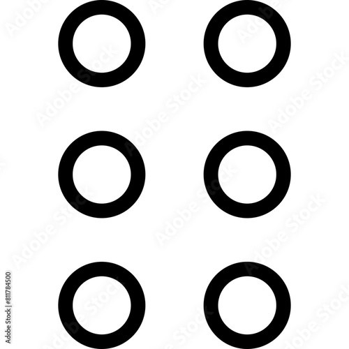 grip dots vertical icon flat vector