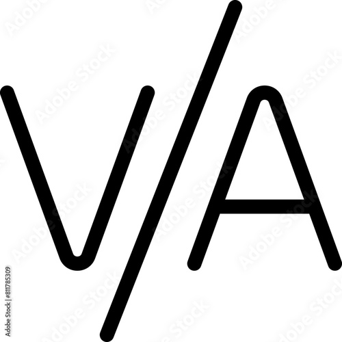 kerning icon flat vector