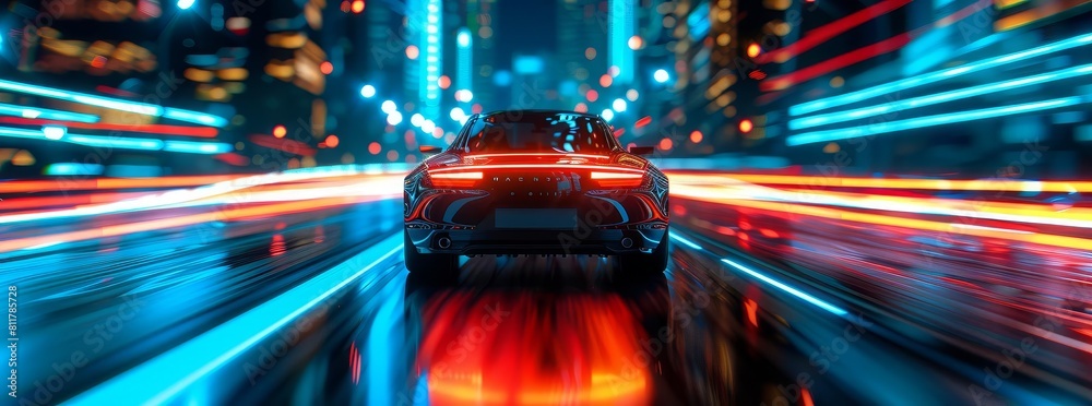 Autonomous SelfDriving 3D Car Moving Through City Highway VFX Visualization Concept Software Sensor Scanning Road Ahead for Vehicles, Danger, Speed Limits Day Urban Driveway Front Autonomous SelfDriving 3D Car Moving Through City Highway VFX Visualization Concept Software Sensor Scanning Road Ahead for Vehicles, Danger, Speed Limits Day Urban Driveway Front