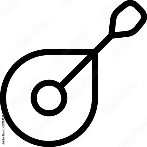 mandolin icon flat vector