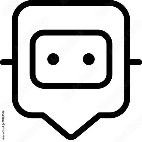 message bot icon flat vector