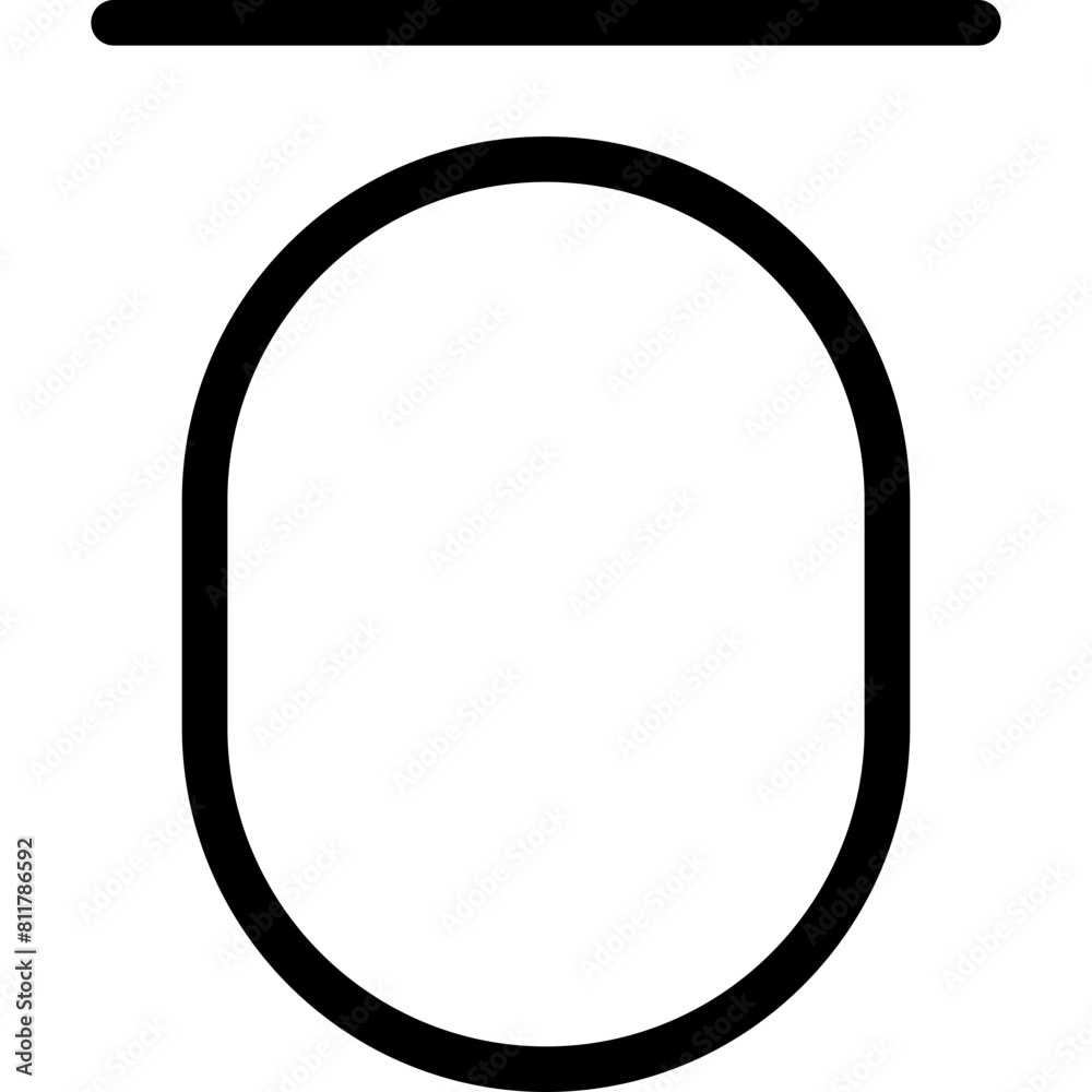 overline icon flat vector overline icon flat vector