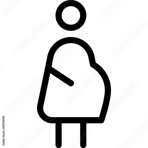 person pregnant icon flat vector