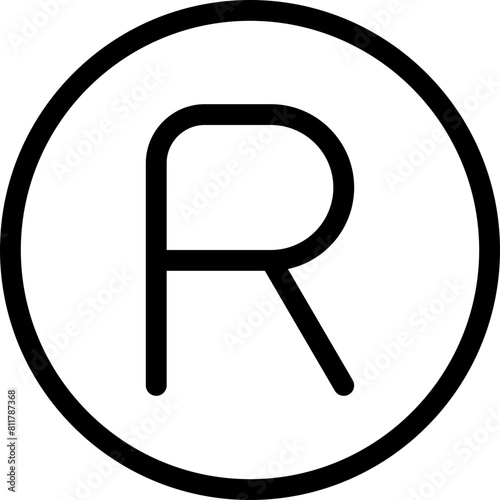 registered icon flat vector