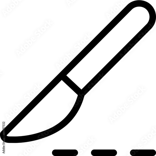 scalpel path icon flat vector