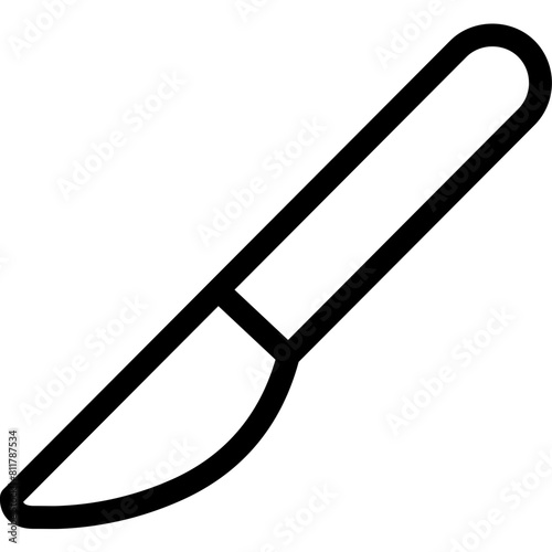 scalpel icon flat vector