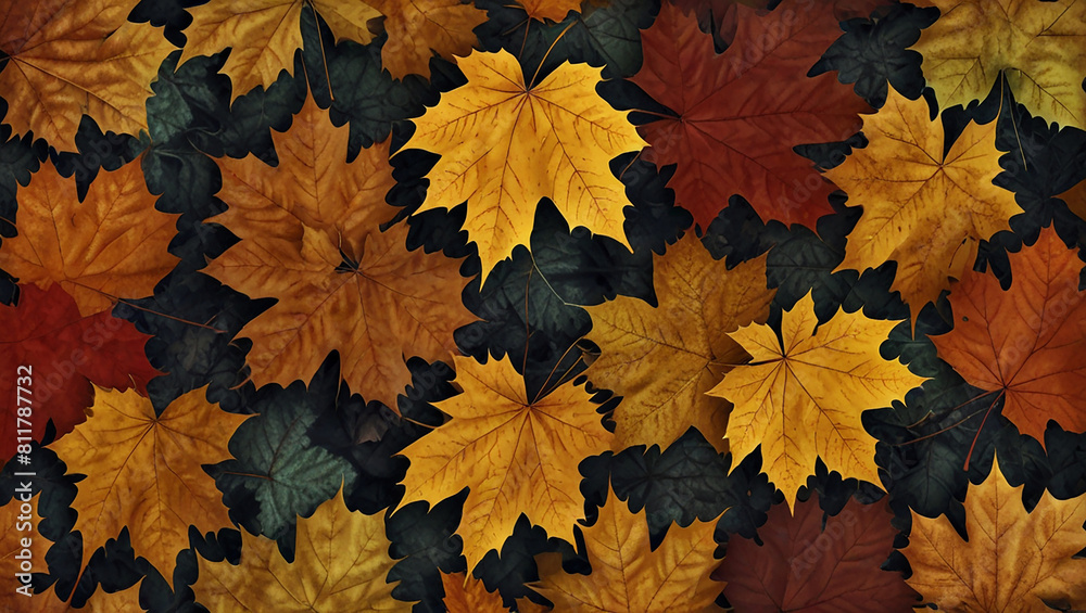 bunch of leaves in the fall season bunch of leaves in the fall season