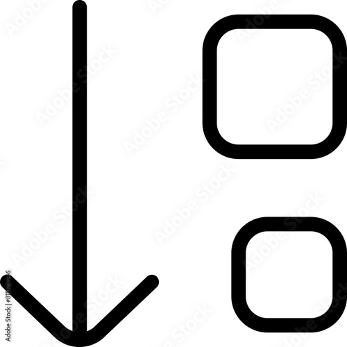 sort size down icon flat vector