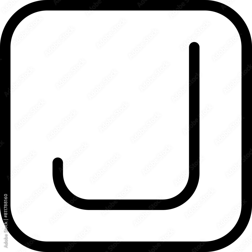 square j icon flat vector square j icon flat vector