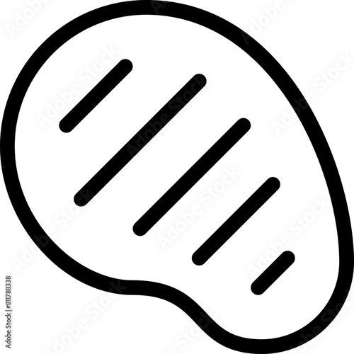 steak icon flat vector
