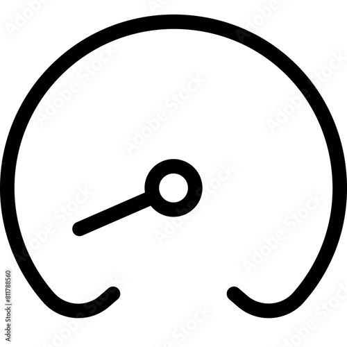 tachometer slowest icon flat vector