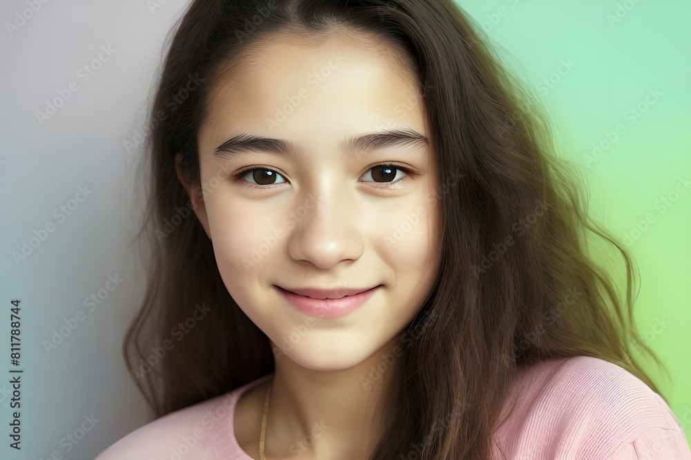 a cute happy teenage girl portrait close-up view headshot a cute happy teenage girl portrait close-up view headshot