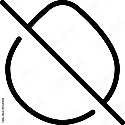 tint slash icon flat vector