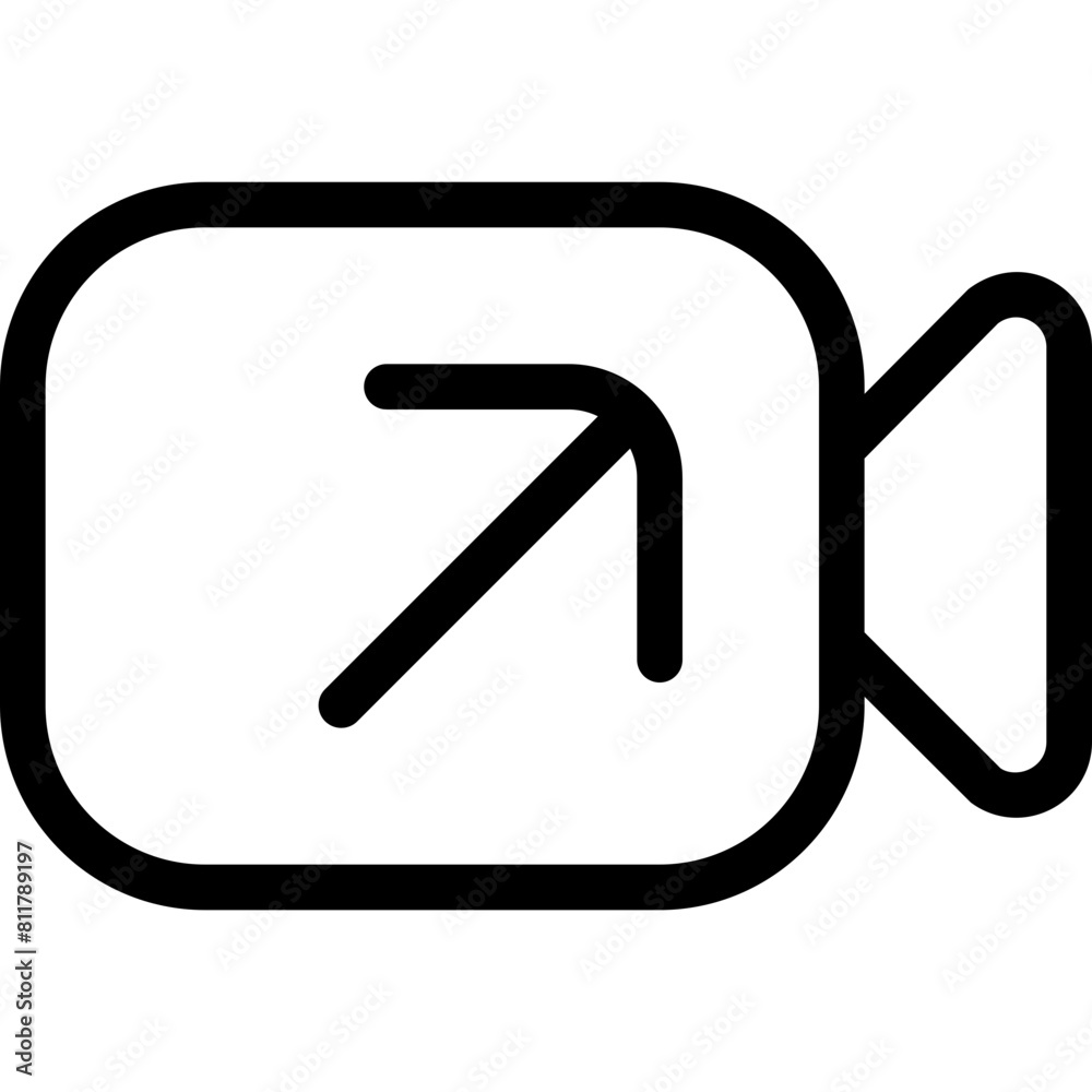 video arrow up right icon flat vector video arrow up right icon flat vector
