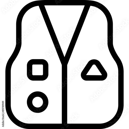 vest patches icon flat vector