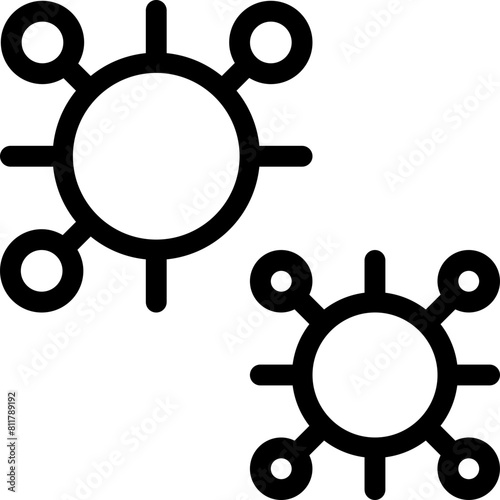 viruses icon flat vector