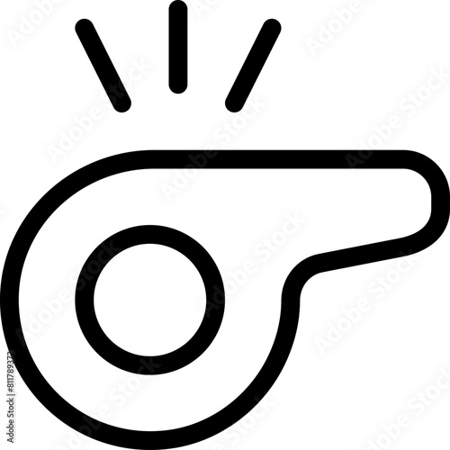 whistle icon flat vector