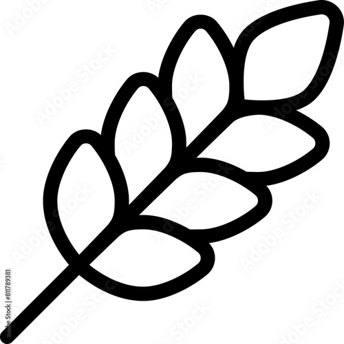 wheat icon flat vector
