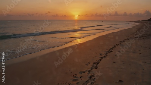 Sunrise at the beach Tranquil Beach Sunset Panorama 