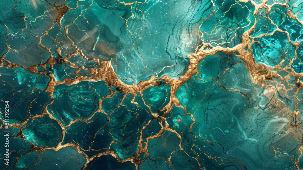 Stunning Teal and Black Marble Texture with Gold Details
Stunning Teal and Black Marble Texture with Gold Details