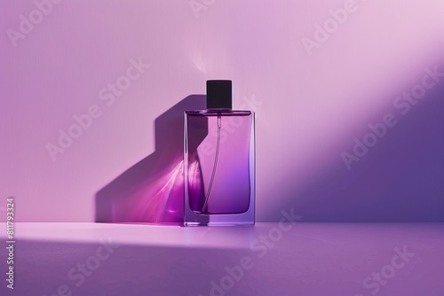 Enjoy the fresh  floral elegance of bespoke designer perfume displayed on a chic cologne shelf