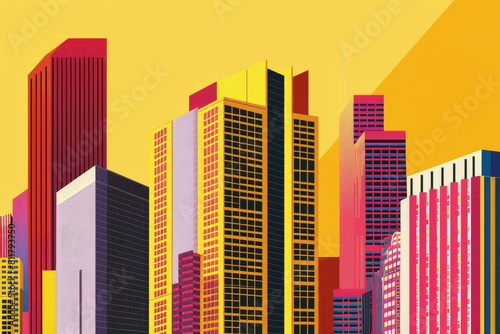 cityscape - business background - city  corporate  backdrop  skyline. Beautiful simple AI generated image in 4K  unique.