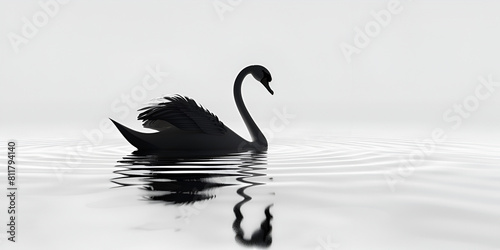 Couple of loving black swans
