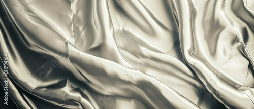 Elegant folds of a luxurious satin fabric creating abstract textures.