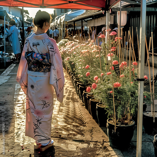Tranquil Japanese market ba...
