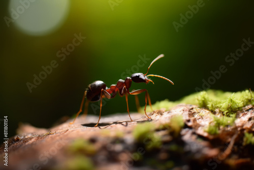 a red ant,ai © Kitsada