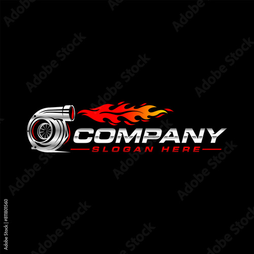 turbo car automotive logo template illustration