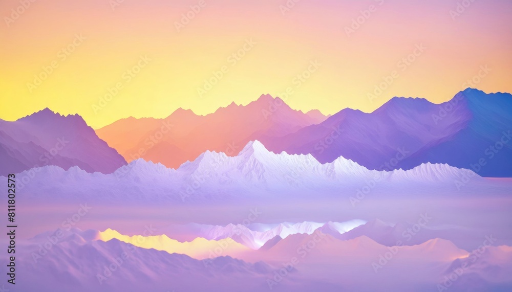 photo of landscape nature iceberg and mountain with orange sunset light, generative AI photo of landscape nature iceberg and mountain with orange sunset light, generative AI